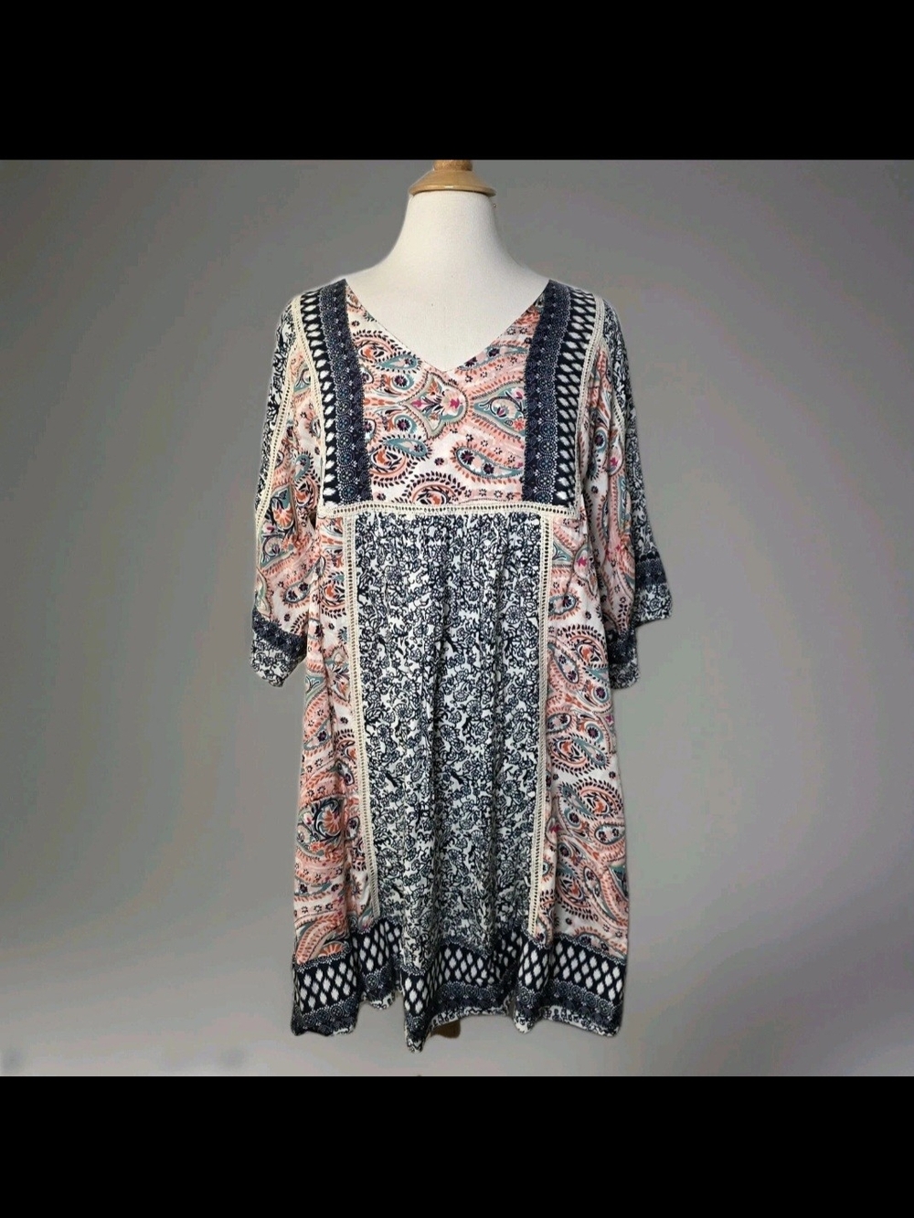 Sundance Everyday Dream Dress Mini Floral Crochet Boho Hippie Country Peasant M